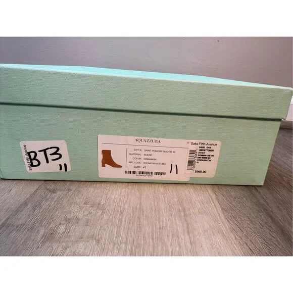 AQUAZZURA Saint Honoré 50 suede ankle boots Size EU41/US11 $950 - Picture 10 of 12